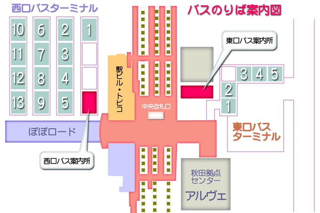 秋田駅バスのりば